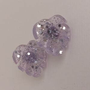 Handcrafted Lavender Glitter Earrings